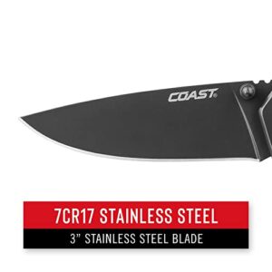 Coast® FDX302 Double Lock™ Folding Knife with 3" Stainless Steel Blade