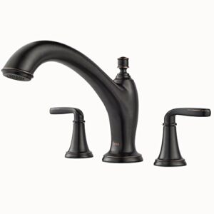 pfister northcott roman bathtub faucet (valve sold separately), 2-handle, 3-hole, tuscan bronze finish, rt65mgy