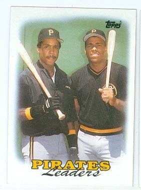 Barry Bonds and Bobby Bonilla baseball card (Pittsburgh Pirates All Stars) 1988 Topps #231