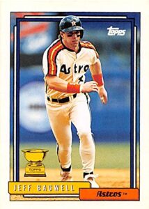 jeff bagwell baseball card (houston astros all star) 1990 topps #520 all star rookie cup