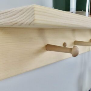 24" Unfinished Pine Shaker Peg Rack