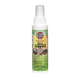 stop bugging me all-natural non-toxic bed bug killer and repellent, 3 oz. non-aerosol fingertip travel spray