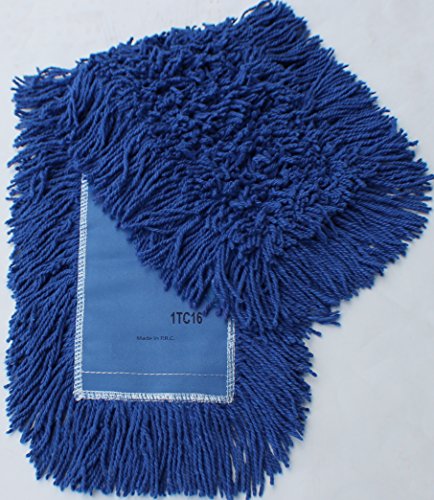 36" Dust Mops | Blue Closed-Loop Industrial Style - 6 Pack