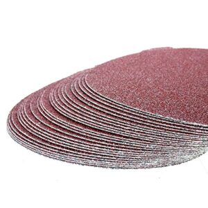 8 Inch Heavy Duty Adhesive Sticky Back Tabbed Sanding Discs (25 Pack, 80 Grit)