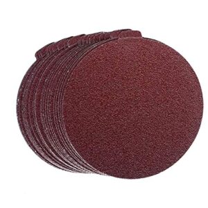 8 Inch Heavy Duty Adhesive Sticky Back Tabbed Sanding Discs (25 Pack, 80 Grit)