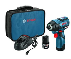 bosch 12-volt max ec brushless impact driver kit 2 battery kit ps42-02 12.70 inch x 9.50 inch x 4.10 inch