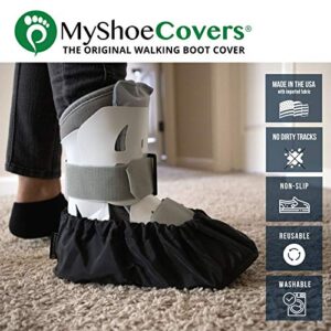 MyShoeCovers 1 Fracture Walking Boot Cover - Black, Large