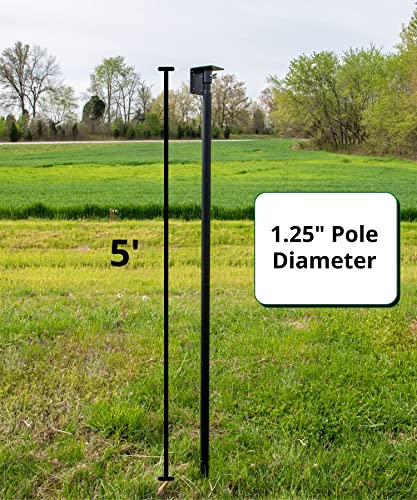 Universal Mounting Pole Kit - Great for Post-Mounted Bird Houses and Bird Feeders, Heavy Duty Pole with Threaded Connections