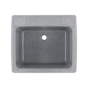 swan ssus1000.042 dual mount solid surface utility sink, 22" l x 25" w x 13.6" h, gray granite