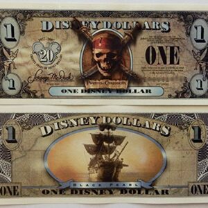 2007 Pirates of the Caribbean Disney Dollar (20th Anniversary) The Curse of the Black Pearl (Individual Serial Number) Uncirculated