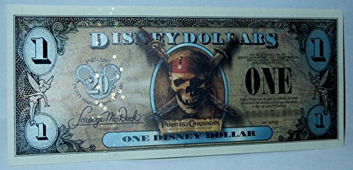 2007 Pirates of the Caribbean Disney Dollar (20th Anniversary) The Curse of the Black Pearl (Individual Serial Number) Uncirculated