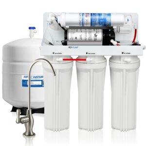 apec water systems ro-pump-120v top tier ultra safe reverse osmosis drinking water filtration system with us made booster pump
