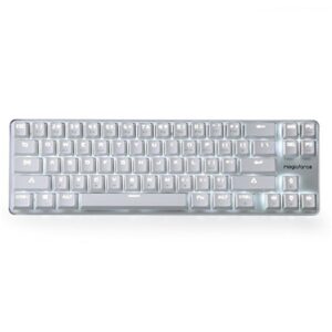 qisan mechanical keyboard gaming keyboard gateron blue switch wired backlit mechanical mini design (60%) 68 keys keyboard white magicforce