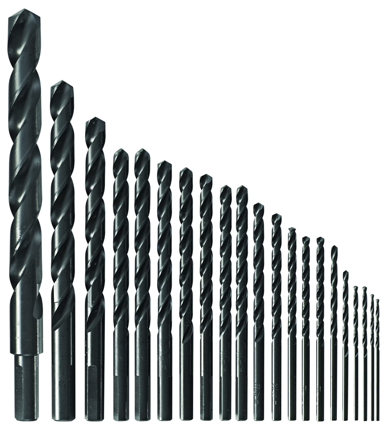 BOSCH BL21A 21-Piece Assorted Set Black Oxide Metal Drill Bits with Included Case for Applications in Light-Gauge Metal, Wood, Plastic