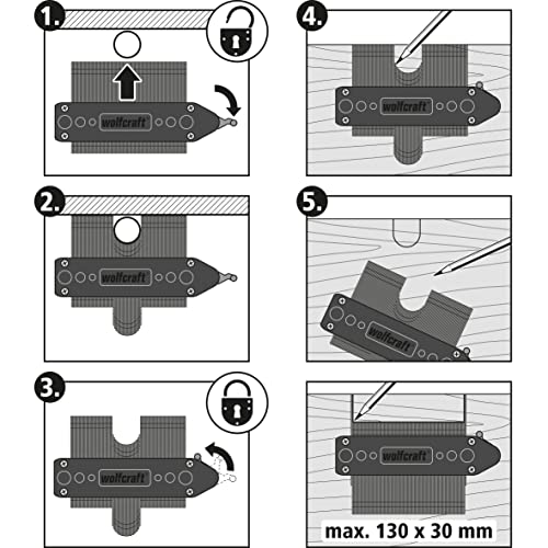 wolfcraft 6949000 Contour Gauge, Black