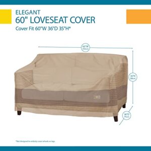 Duck Covers Elegant Waterproof Patio Loveseat Cover, 60 Inch