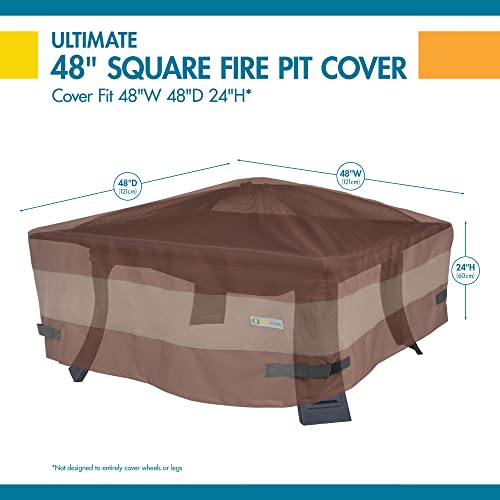Duck Covers Ultimate Waterproof Square Fire Pit Cover, 48 Inch