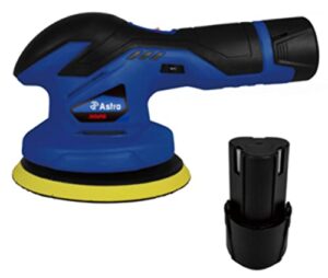 astro pneumatic - 12v cordless variable speed palm polisher with 2 batteries (3026)