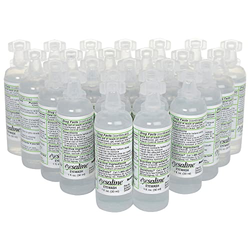 North Eye & Face Protection - 32-000451-0000 -32-000451 Honeywell Personal 1 oz. (30 ml) Sterile Saline Eye Wash Bottles, Trilingual (24-Pack)