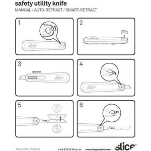 Slice 10554 Auto Retract Utility Knife, Finger Friendly, Safe Ceramic Blade Retracts Automatically, Lasts 11x Longer Than Steel, 1 Pack, Green