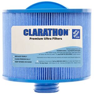 clarathon replacement filter for 2013+ bullfrog spa - 10-2870 blue media with longer threaded fitting