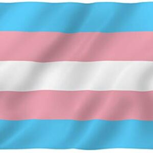 ANLEY Fly Breeze 3x5 Foot Transgender Flag - Vivid Color and Fade proof - Canvas Header and Double Stitched - Pink Blue Rainbow LGBT Pride Month Parade Flags with Brass Grommets 3 X 5 Ft