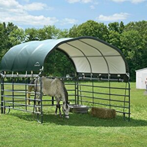 ShelterLogic 51512 Shelter, Green, 12 x 12 (Corral Panels Not Included), 9 oz