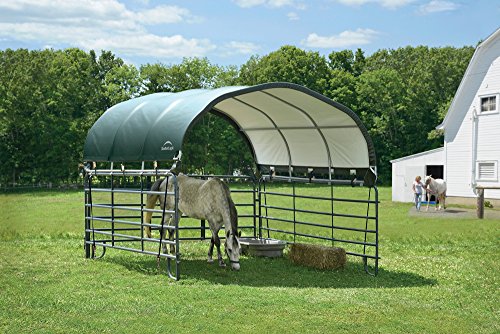 ShelterLogic 51512 Shelter, Green, 12 x 12 (Corral Panels Not Included), 9 oz