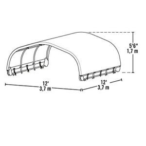 ShelterLogic 12' x 12' Corral Shelter and Livestock Shade Waterproof and UV Treated Universal Cover for Horses, Goats, and Other Livestock (Corral Panels Not Included)