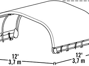 ShelterLogic 12' x 12' Corral Shelter and Livestock Shade Waterproof and UV Treated Universal Cover for Horses, Goats, and Other Livestock (Corral Panels Not Included)