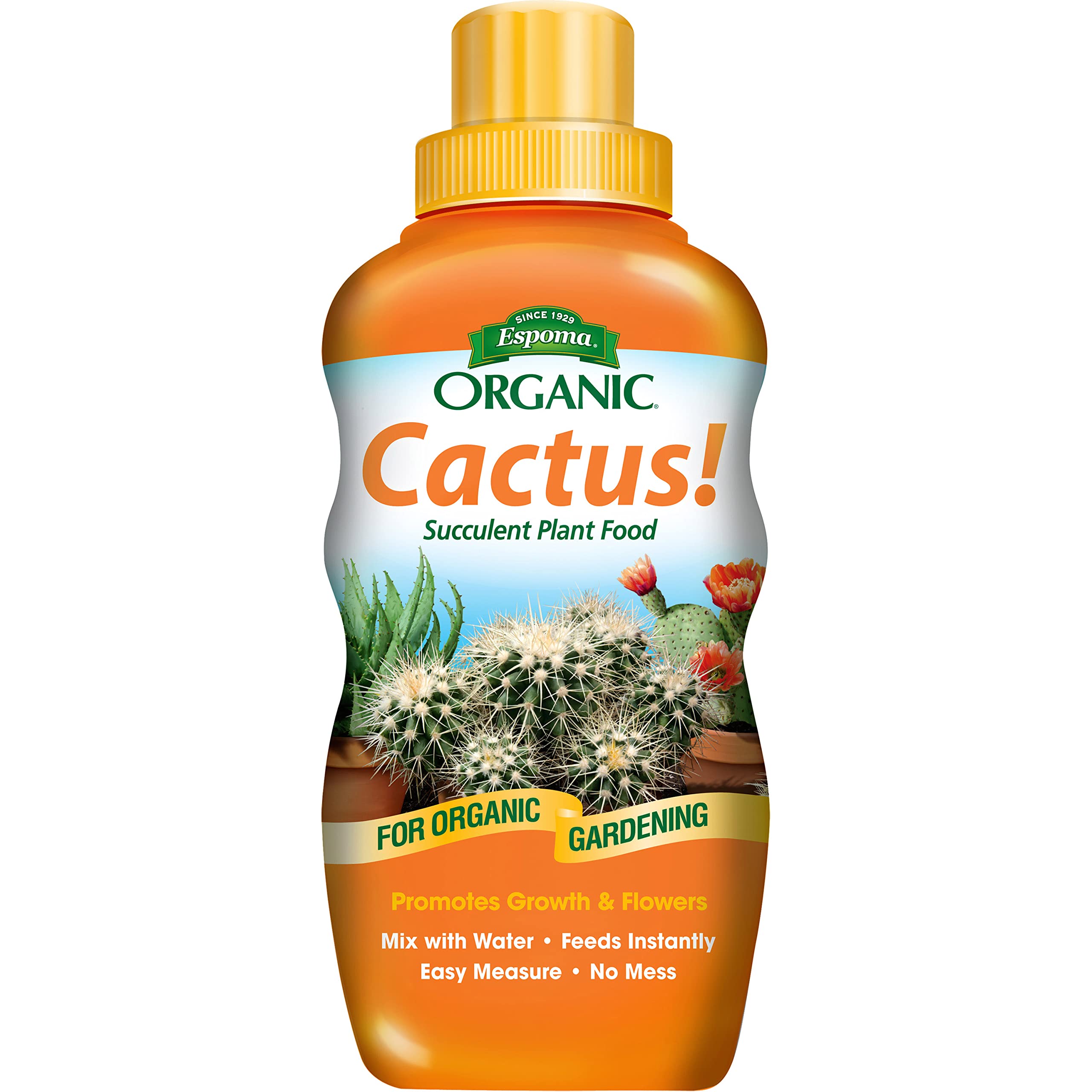 Espoma Organic Cactus! Plant Food, Natural & Organic Fertilizer for all Cactus, Succulents, Palm, and Citrus both indoors and outdoors, 8 oz, Pack of 1