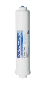 apec water systems ct-24cab us made 10"" inline carbon pre-filter with 1/4"" quick connect for ultimate series countertop reverse osmosis water filter system"