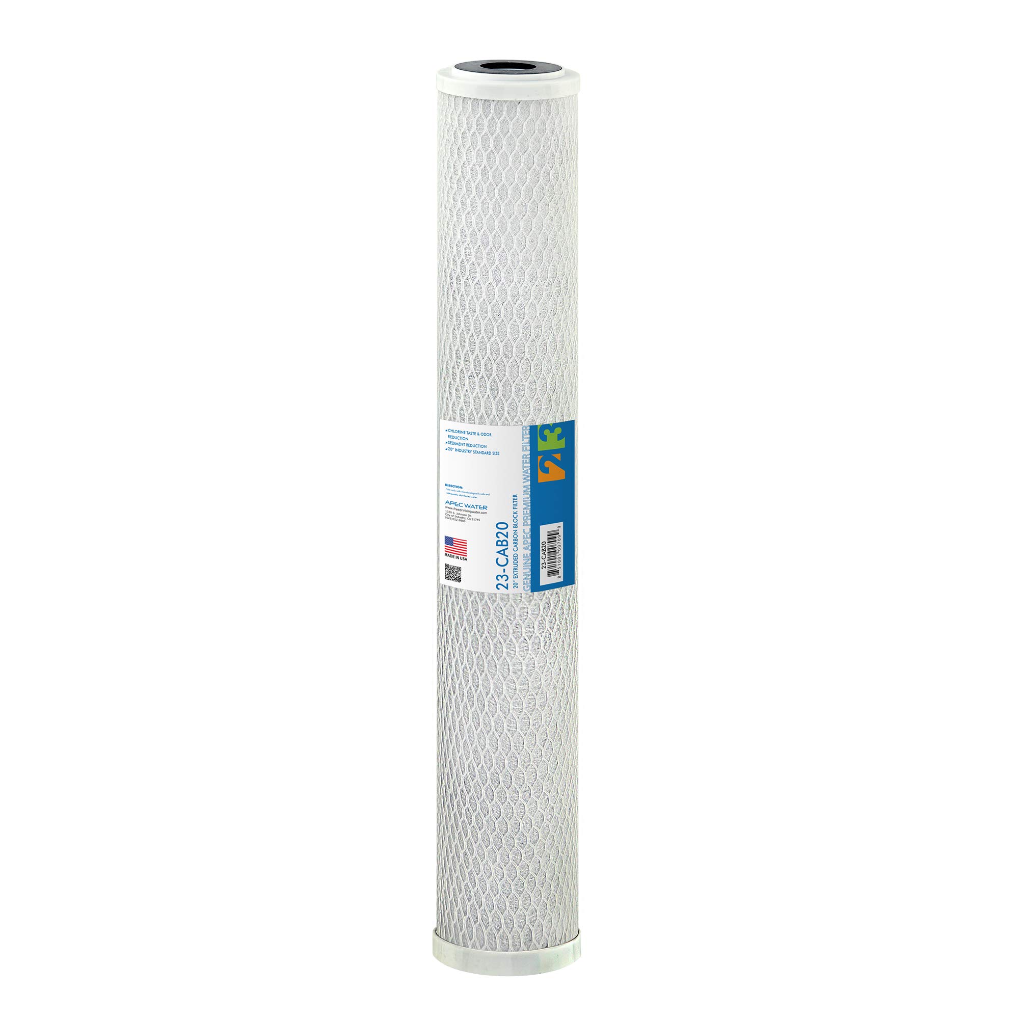 APEC US Made 5 Micron 20” x 2.5” Carbon Block Replacement Water Filter (23-CAB20)