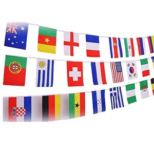 1st choice 82 feet 8.2'' x 5.5'' international string flags banners,100 countries flags world flags pennant banner for olympics,grand opening,sports clubs,party events decorations