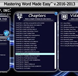 TEACHUCOMP Video Training Tutorial for Microsoft Word for Lawyers / Attorneys v. 2016 Product Key Card (Download) Course and PDF Manual