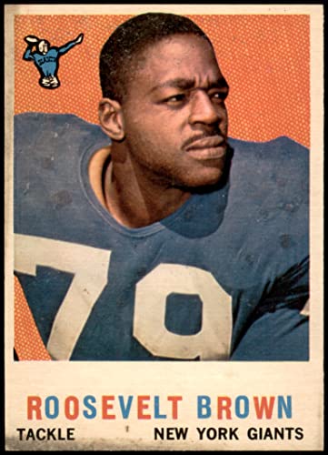 1959 Topps # 114 Roosevelt Brown New York Giants-FB (Football Card) FAIR Giants-FB Morgan St