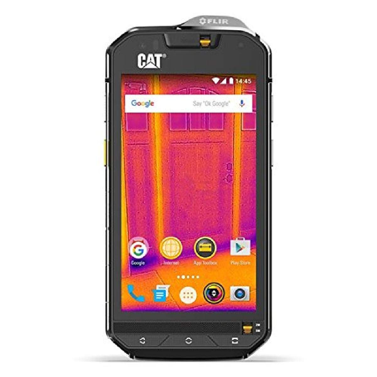 CAT PHONES S60 Rugged Waterproof Smartphone with integrated FLIR camera, Black (CS60SUBUSAUN)