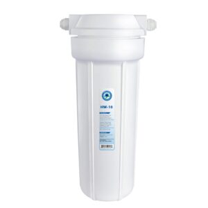 apec water systems hw-10-a 10" white standard filter housing with 1/4" john guest fittings