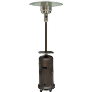 Hanover 7-Ft. 48,000 BTU Steel Propane Patio Heater in Bronze, Umbrella Style Gas Outdoor Heater for Deck or Patio