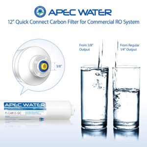 APEC Water Systems FI-CAB12-QC Commercial-Grade US Made Inline Carbon Post-Filter 12" 3/8" Output