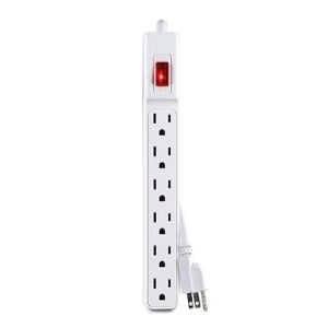 cyberpower gs60304 power strip, 6 outlets, 3 foot power cord white