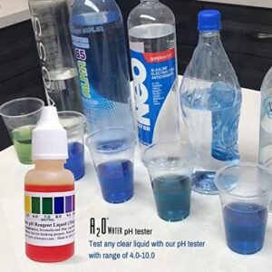 A2O Water - Made in USA, Water pH Test Liquid (WHT/100-125 Tests)