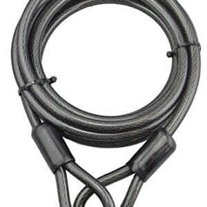 Lumintrail 12mm (1/2 inch) Heavy-Duty Security Cable, Vinyl Coated Braided Steel with Sealed Looped Ends (4', 7', 10', 15' or 30') (7-FT)
