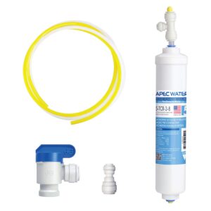 apec 3/8" output quick dispense upgrade kit for under-sink reverse osmosis water filter system, white