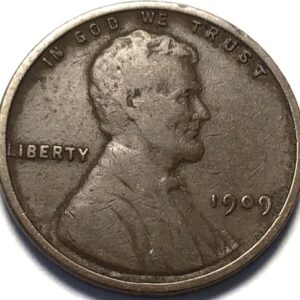 1909 P VDB Lincoln Wheat Cent Penny Seller Fine