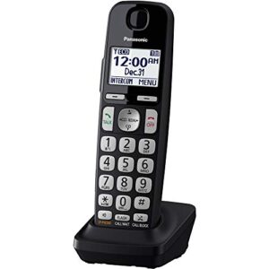 panasonic additional cordless phone handset for use with kx-tge4x series cordless phone systems - kx-tgea40b (black)