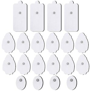 tens/ems unit replacement pads nursal 20 pack 3.5mm snap electrode pads for electrotherapy (not fit nursal blue tens) reuse more than 30 times, compatible with belifu, avcoo, medvice tens machine