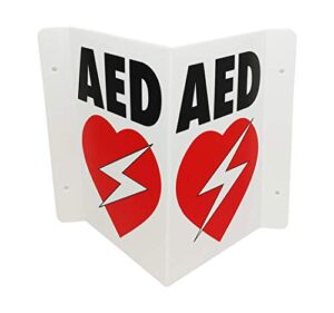 cpr savers foldable panel aed wall sign for business, school, restaurant, office or any public place (1)