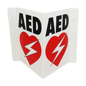 CPR Savers Foldable Panel AED Wall Sign for Business, School, Restaurant, Office or Any Public Place (1)