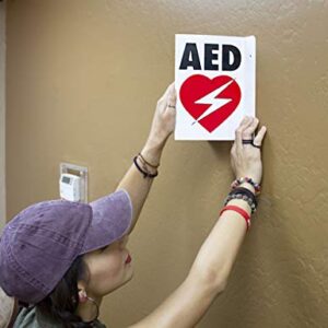 CPR Savers Foldable Panel AED Wall Sign for Business, School, Restaurant, Office or Any Public Place (1)